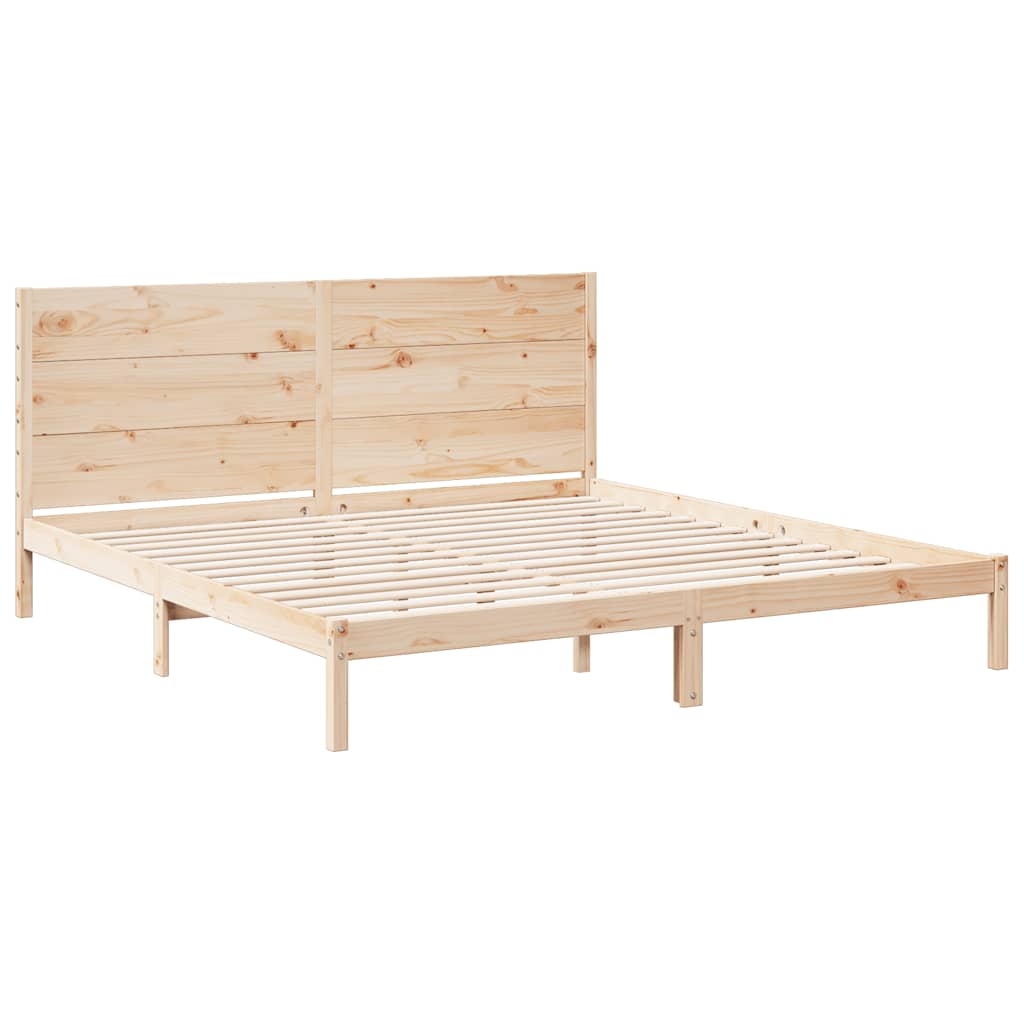 Extra Long Bed Frame Without Mattress Solid Wood