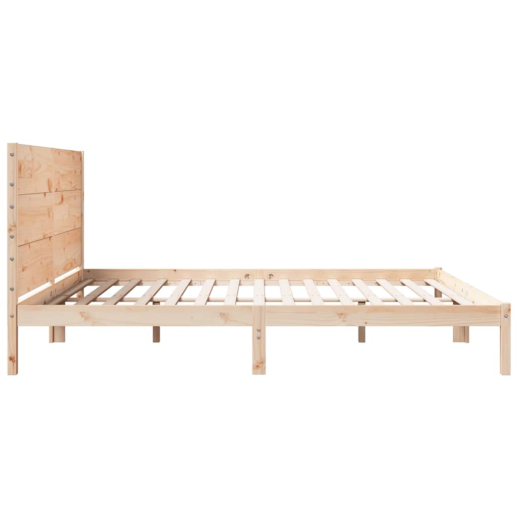 Extra Long Bed Frame Without Mattress Solid Wood
