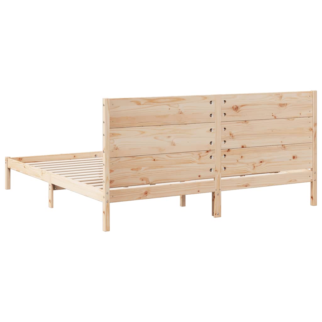 Extra Long Bed Frame Without Mattress Solid Wood