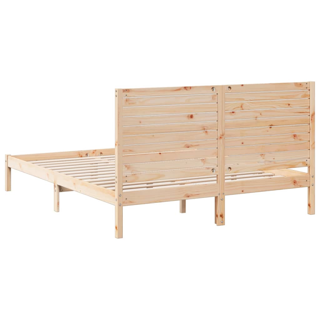 Extra Long Bed Frame Without Mattress Solid Wood
