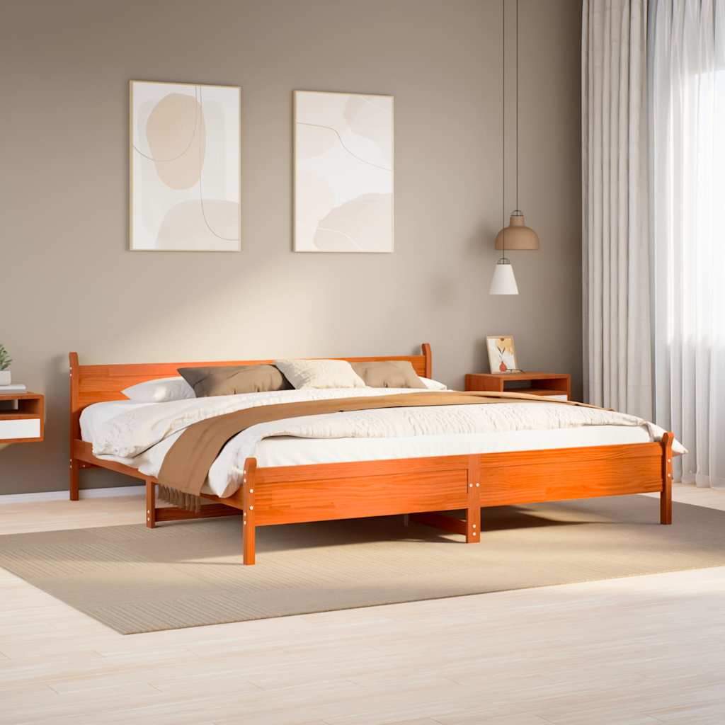 Bed Frame Without Mattress King Size Solid Wood Pine