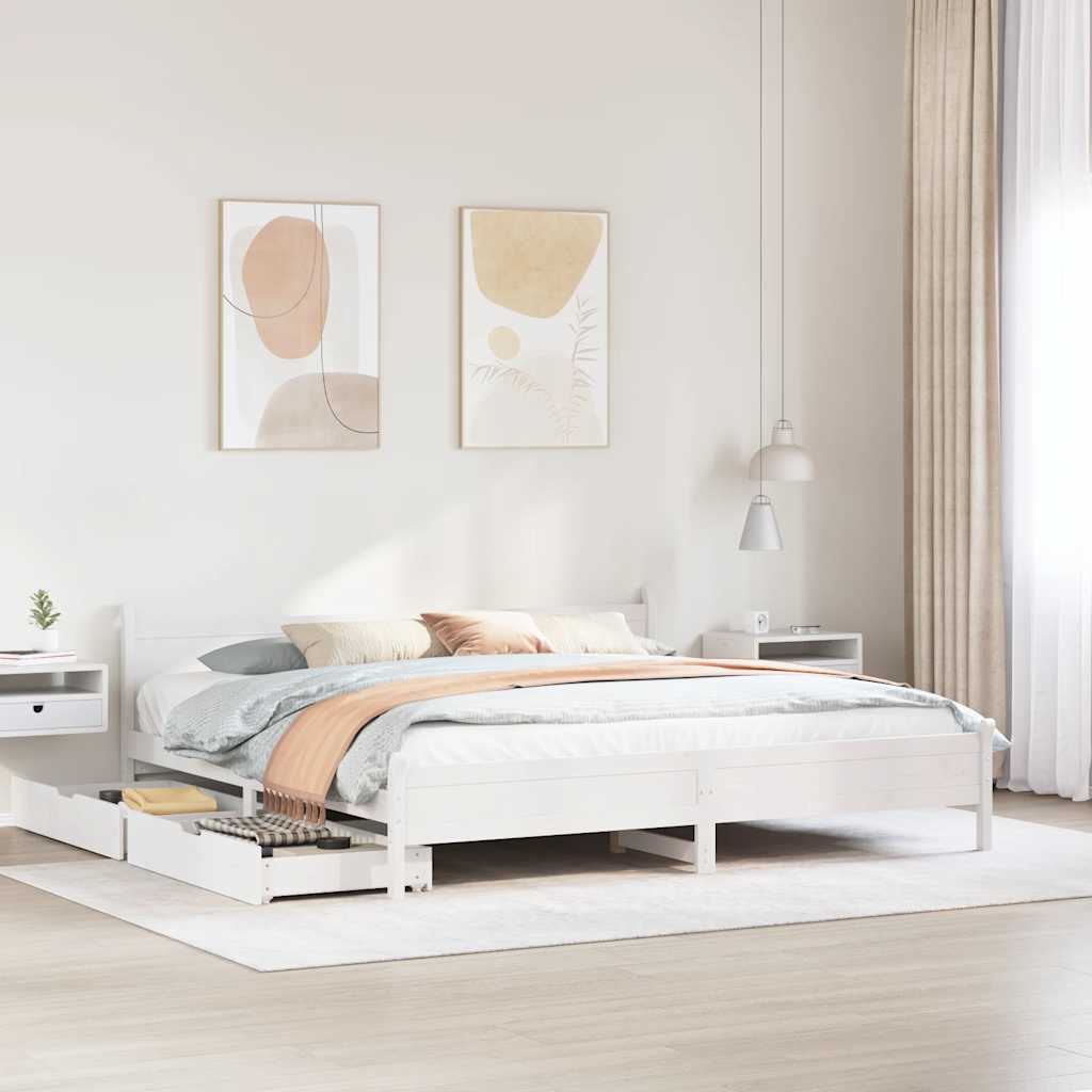 Bed Frame Without Mattress Small Double Solid Wood Pine