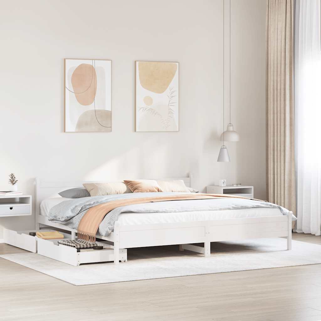 Bed Frame Without Mattress Small Double Solid Wood Pine