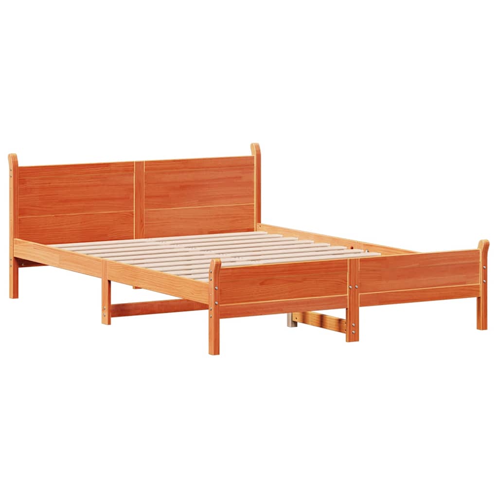 Bed Frame Without Mattress Small Double Solid Wood Pine