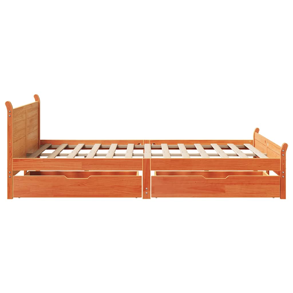 Bed Frame Without Mattress Small Double Solid Wood Pine