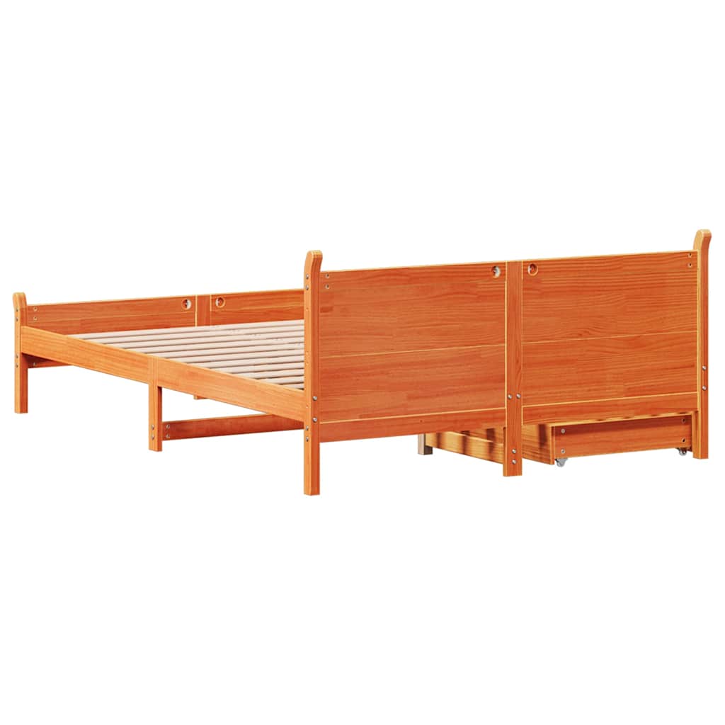 Bed Frame Without Mattress Small Double Solid Wood Pine