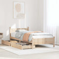 Bed Frame Without Mattress Small Double Solid Wood Pine