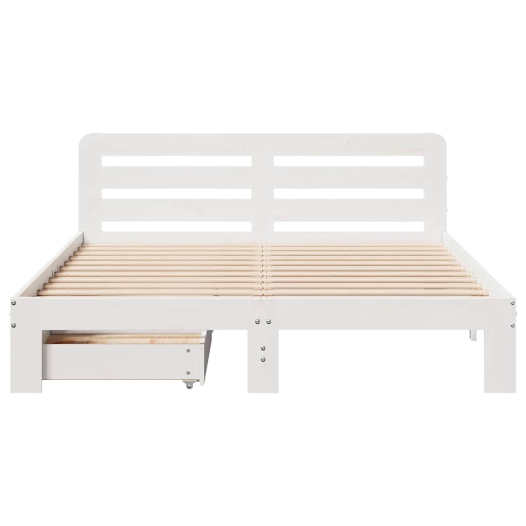 Bed Frame Without Mattress King Size Solid Wood Pine