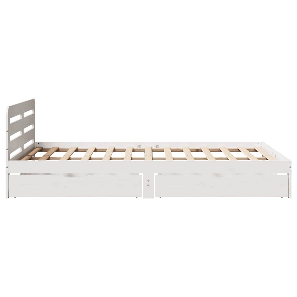 Bed Frame Without Mattress King Size Solid Wood Pine