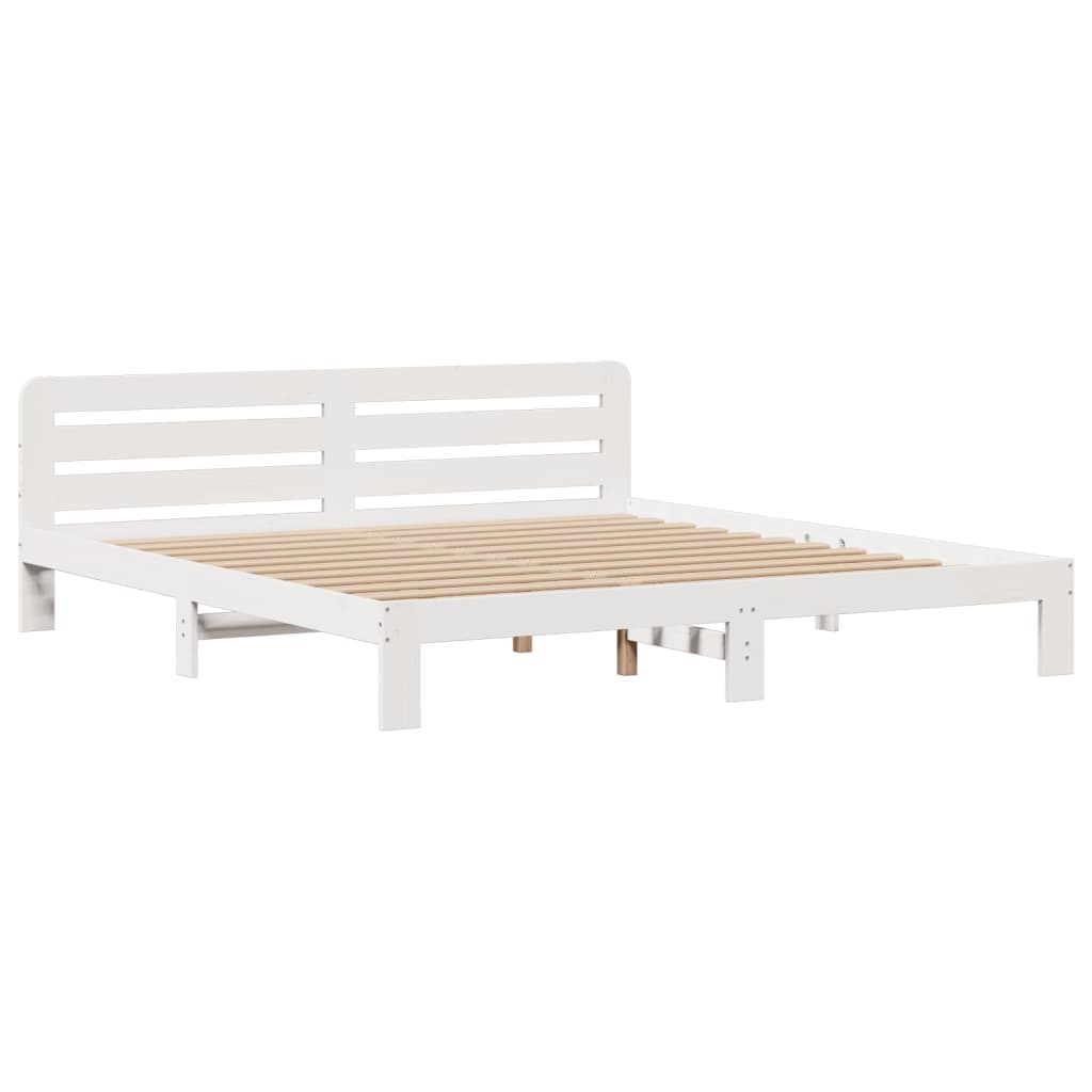 Bookcase Bed Without Mattress Super King Solid Wood Pine