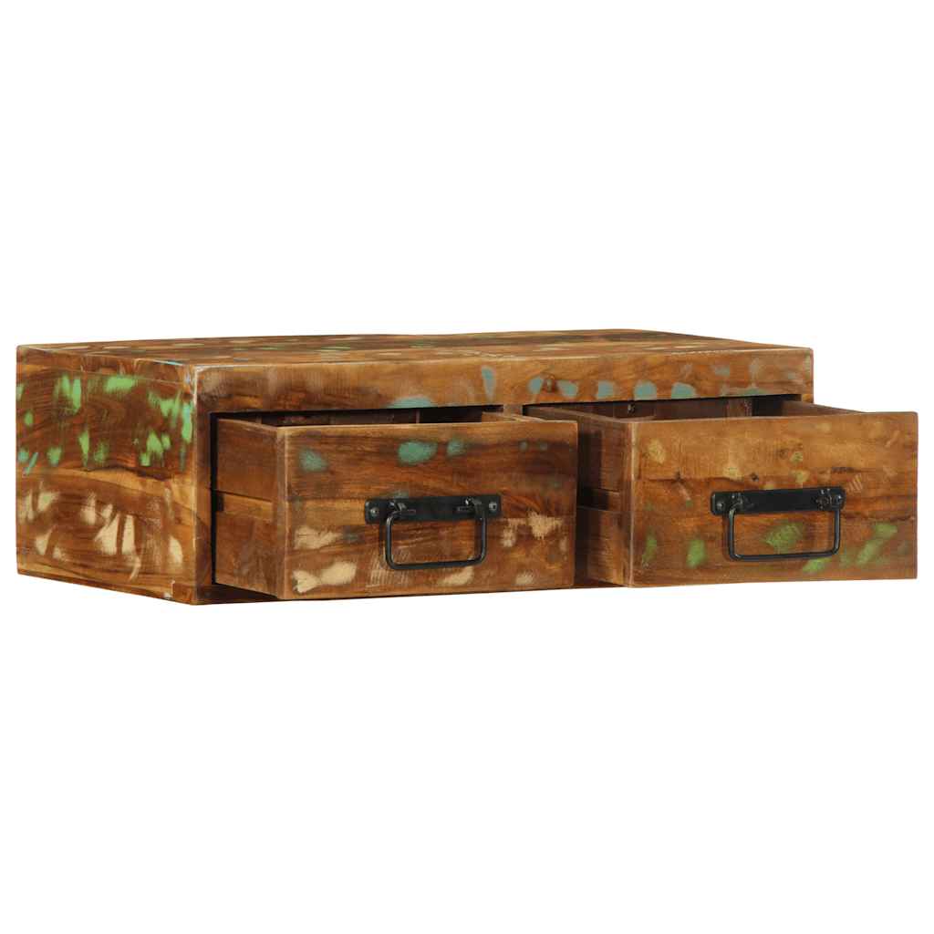 Media Storage Cabinet Wall-Mounted Tv Solid Wood Reclaimed Multicolour LED solid