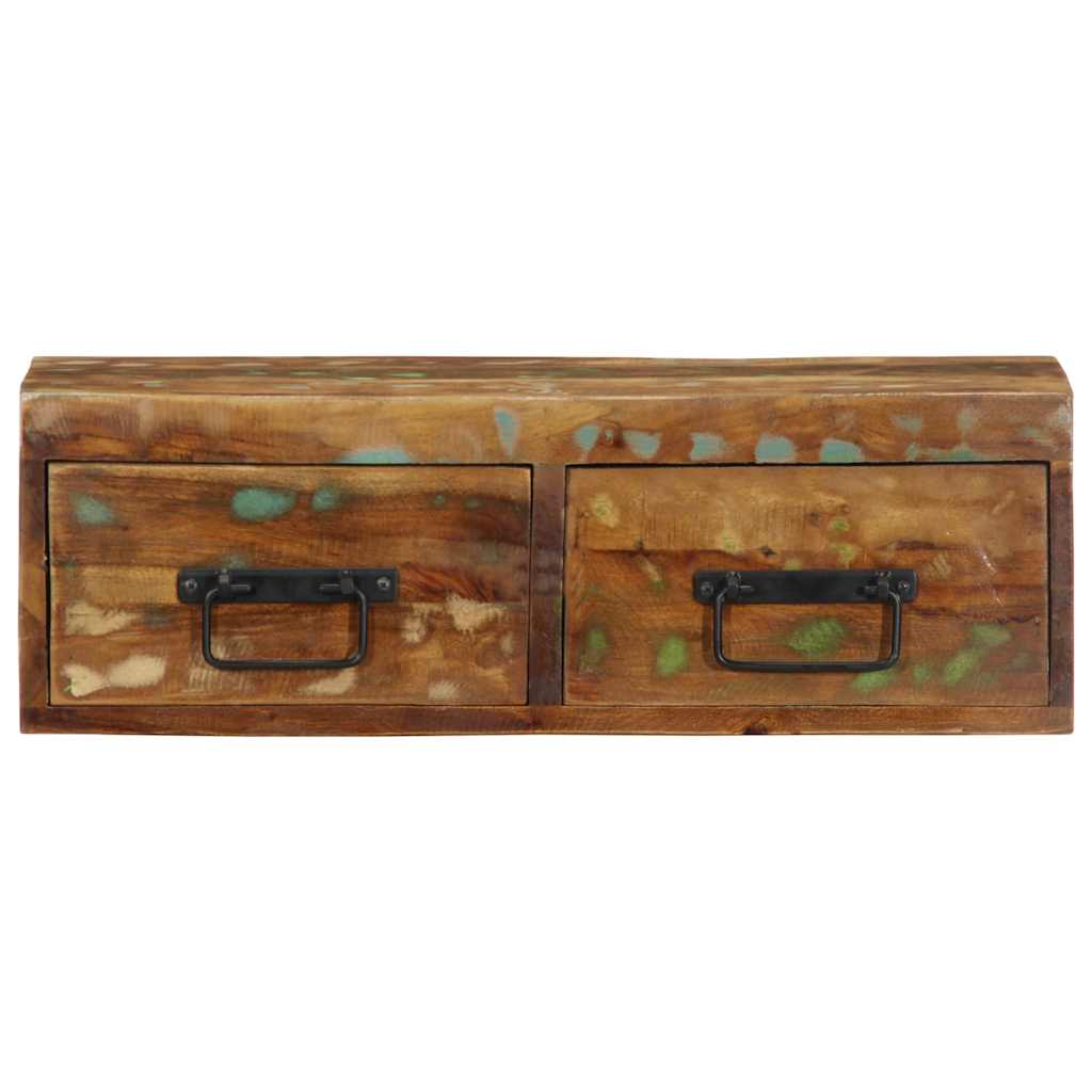 Media Storage Cabinet Wall-Mounted Tv Solid Wood Reclaimed Multicolour LED solid