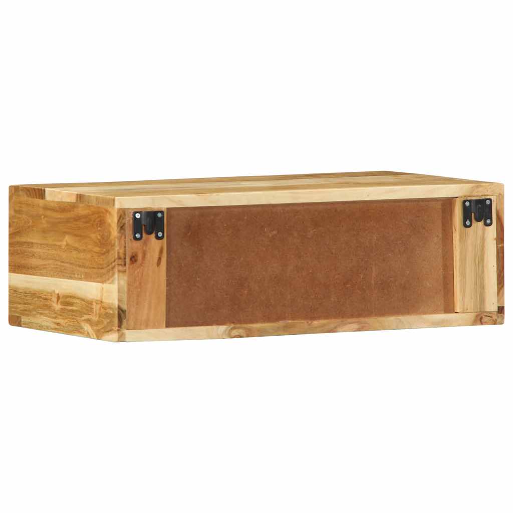 Media Storage Cabinet Wall-Mounted Tv Solid Wood Reclaimed Multicolour LED solid