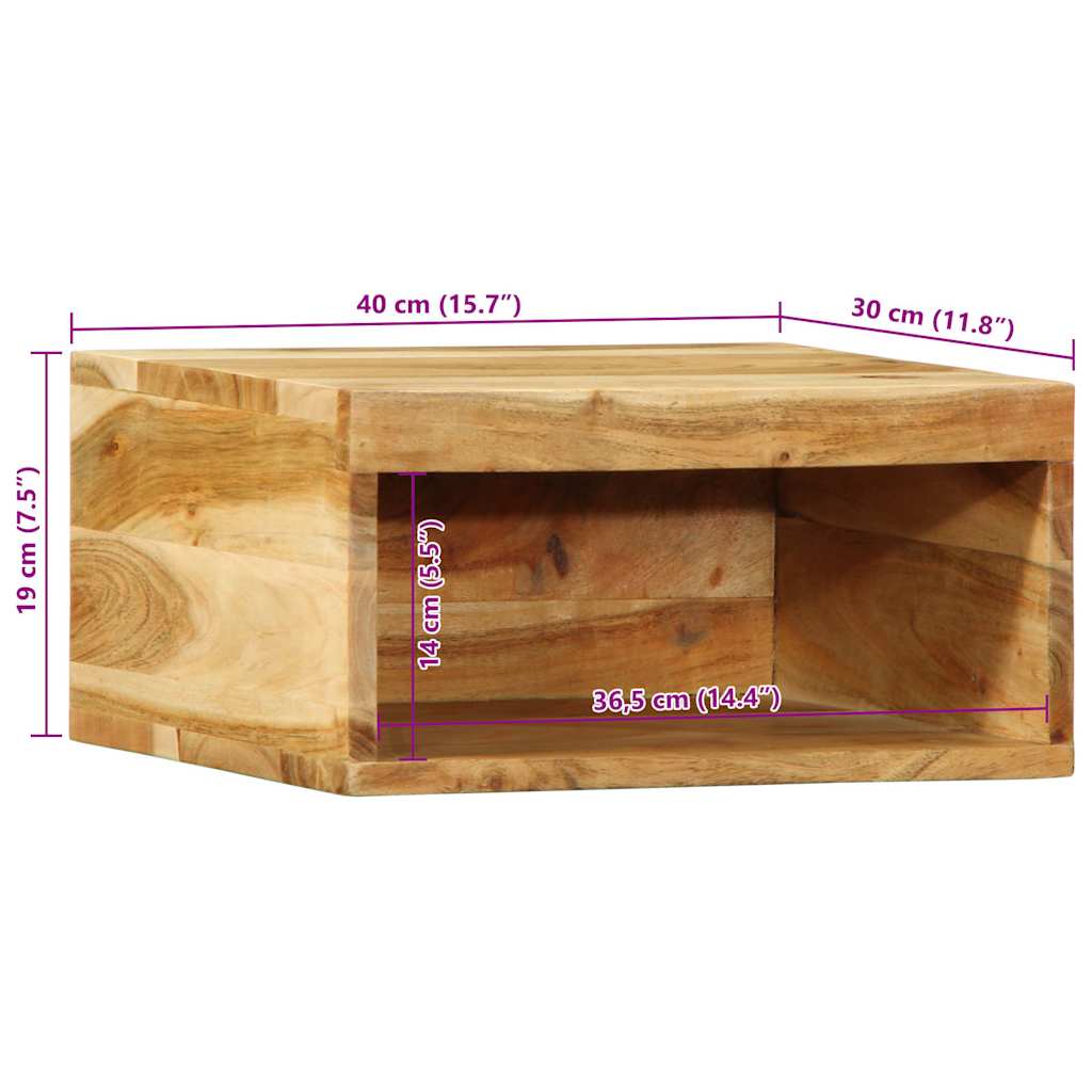 Wall-Mounted Tv Cabinets 2 Pcs Solid Wood Acacia