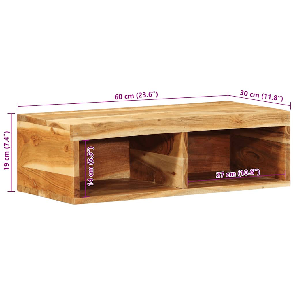 Wall-Mounted Tv Cabinet Solid Wood Acacia