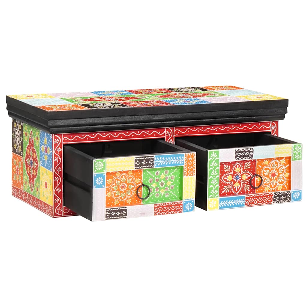 Tv Cabinet Multicolour Solid Mango Wood