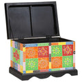 Storage Box Multicolour Solid Mango Wood