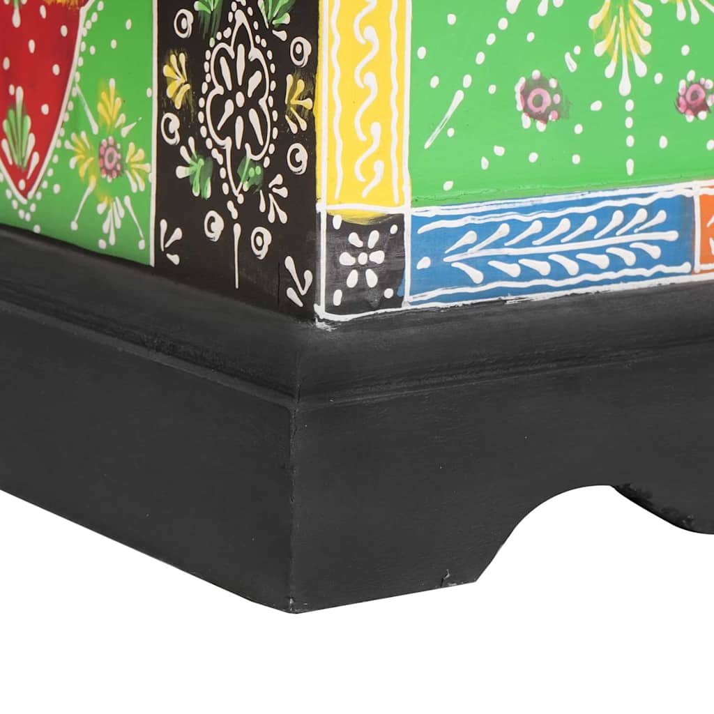 Storage Box Multicolour Solid Mango Wood