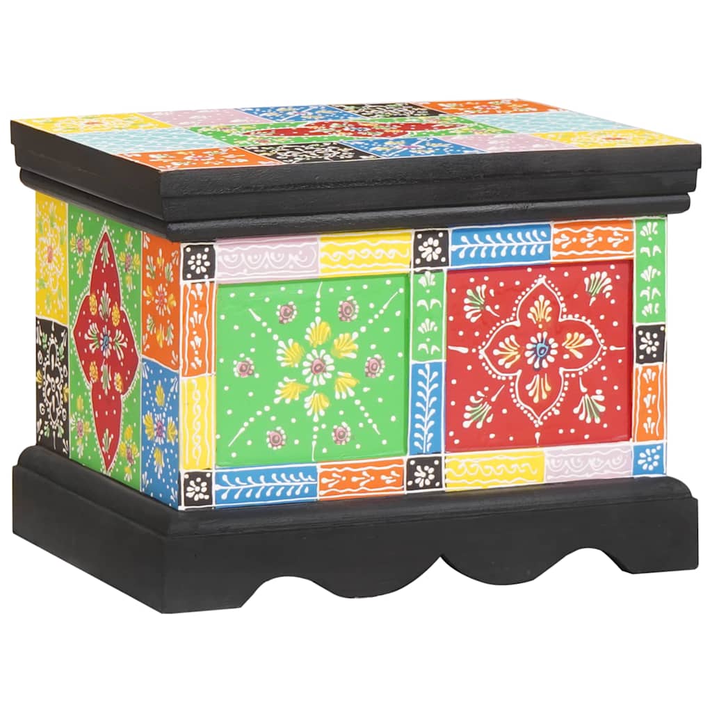 Storage Box Multicolour Solid Mango Wood