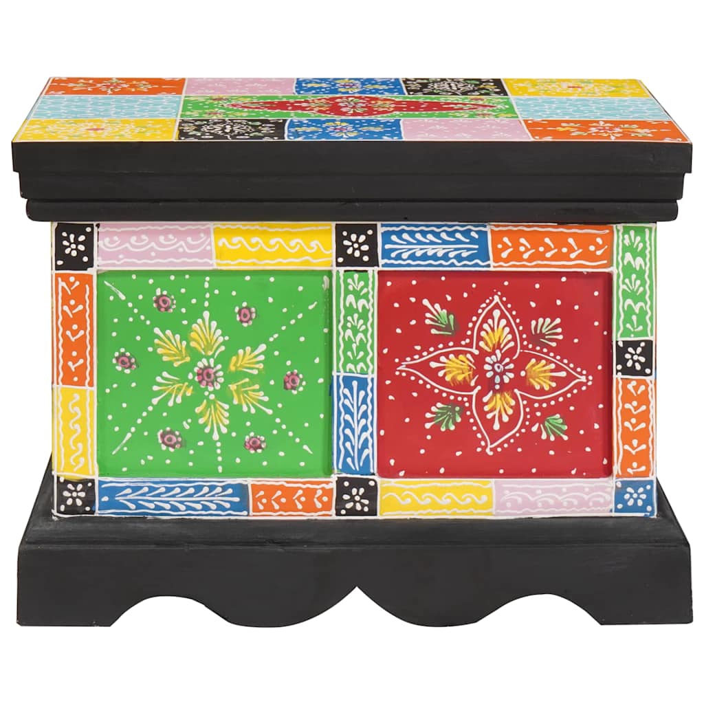 Storage Box Multicolour Solid Mango Wood