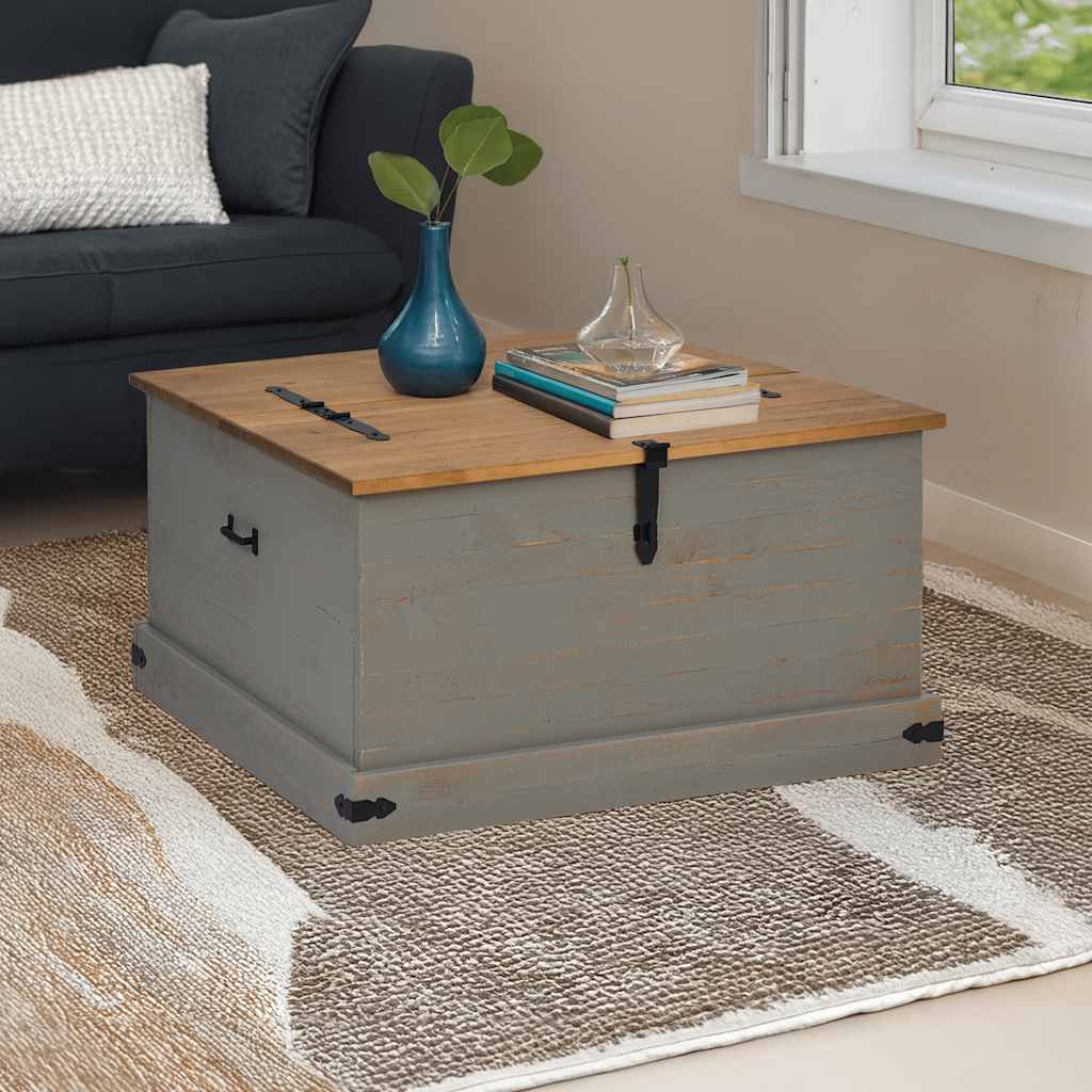 Storage Chest Halden 91X91X47 Cm Solid Wood Pine