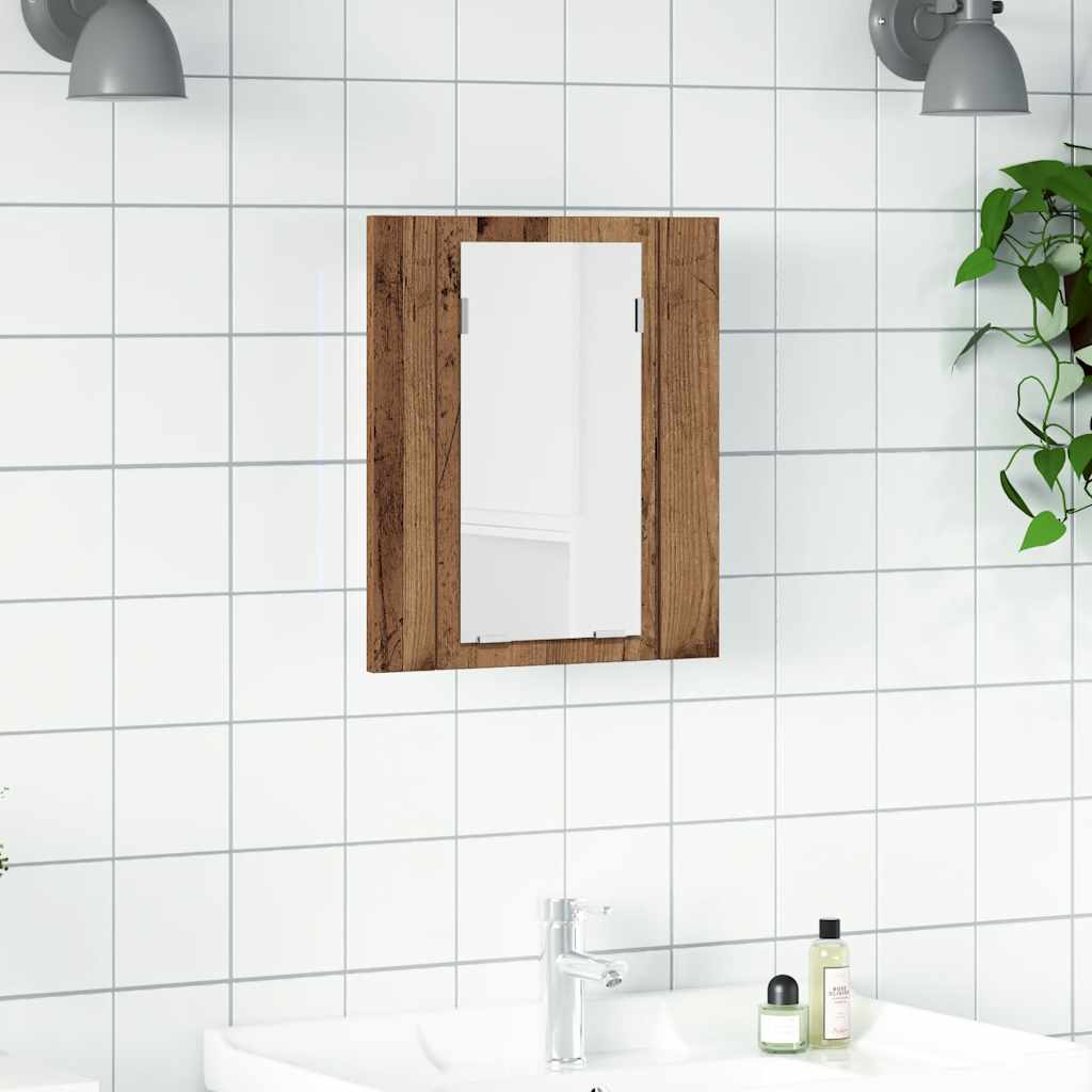 Led Bathroom Mirror Cabinet 40X12X45 Cm Acrylic