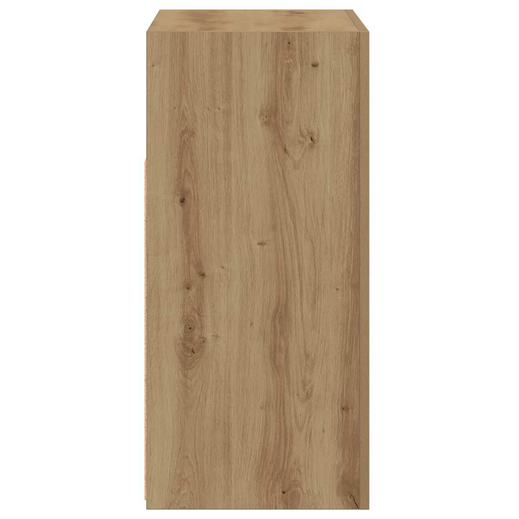 Sideboard With Led Lights Engineered Wood