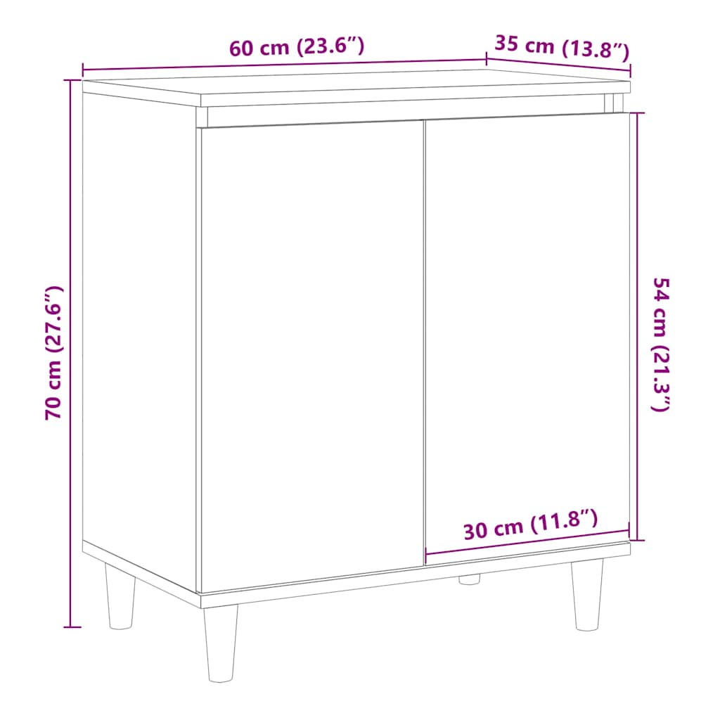 Sideboard 60X35X70 Cm Engineered Wood