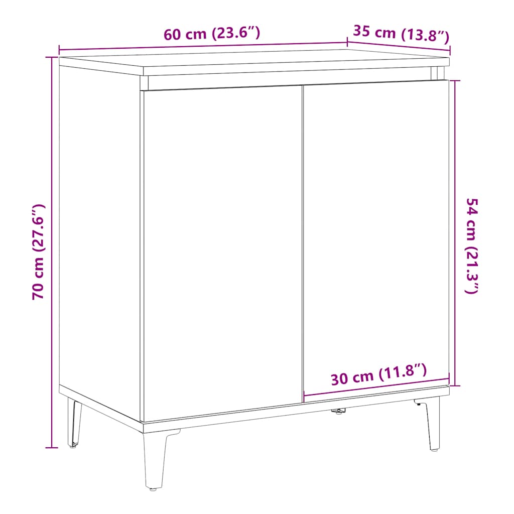 Sideboard 60X35X70 Cm Engineered Wood