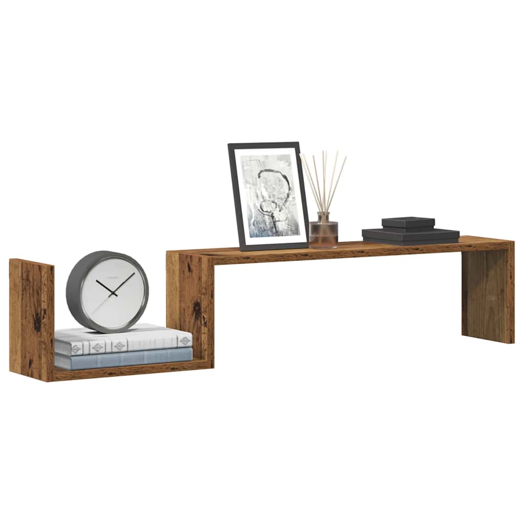 Wall Shelves 2 Pcs 100X15X20 Cm Engineered Wood