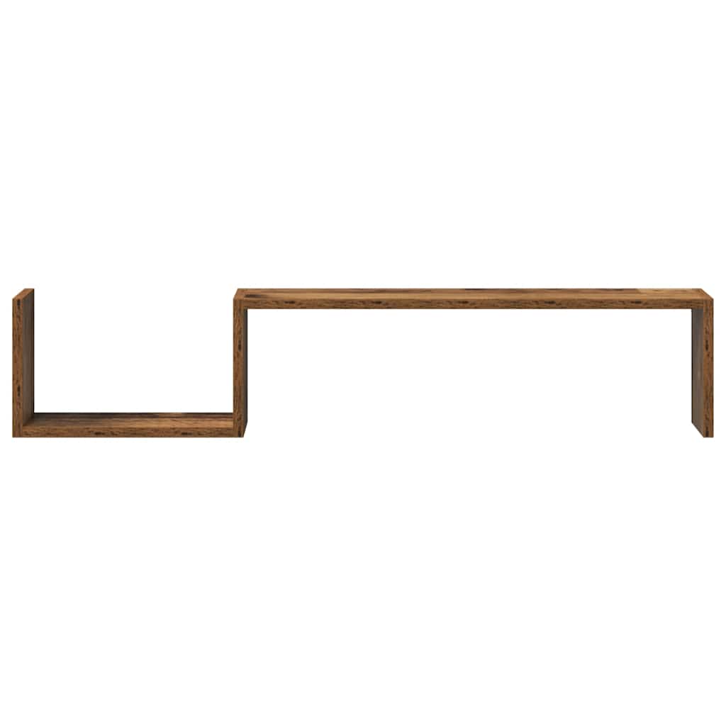 Wall Shelves 2 Pcs 100X15X20 Cm Engineered Wood