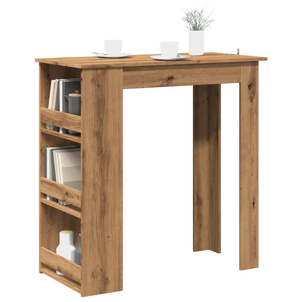 Bar Table With Storage Rack 102X50X103.5Cm Engineered Wood