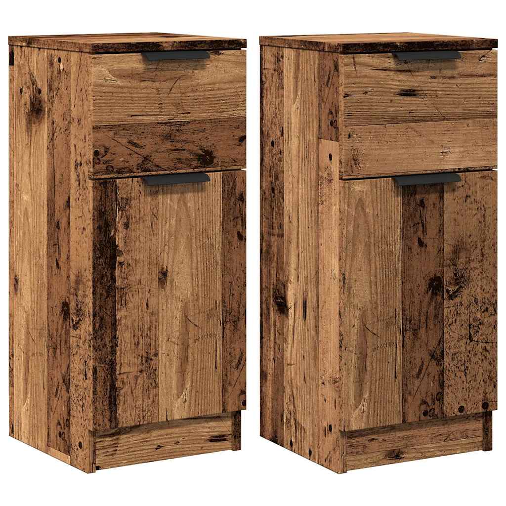 Sideboards 2 Pcs 30X30X70 Cm Engineered Wood