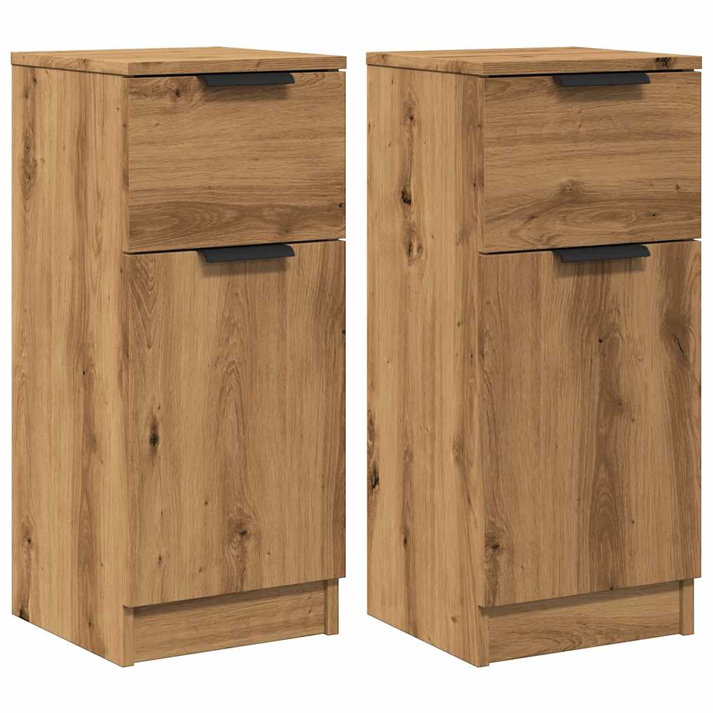 Sideboards 2 Pcs 30X30X70 Cm Engineered Wood