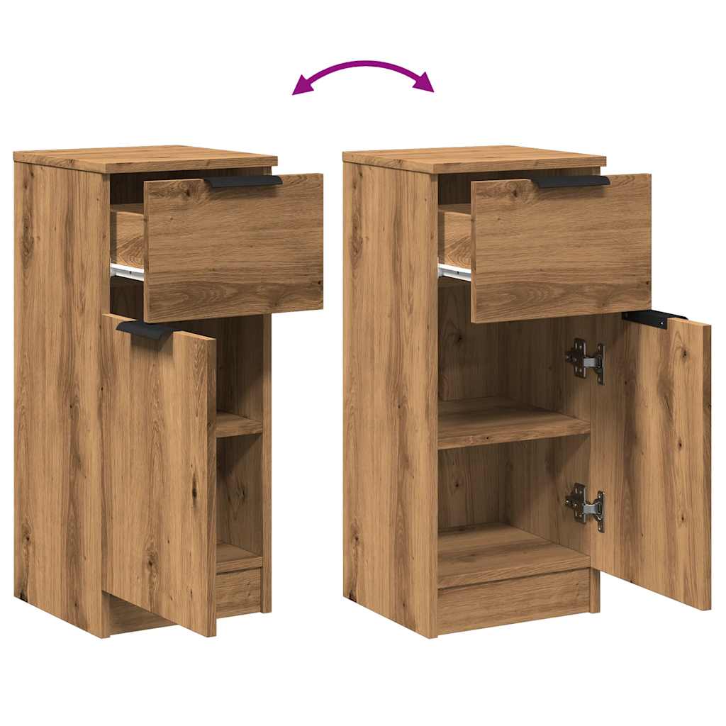 Sideboards 2 Pcs 30X30X70 Cm Engineered Wood