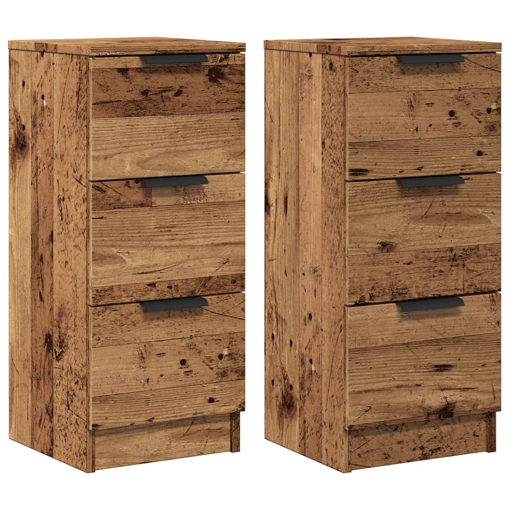 Sideboards 2 Pcs 30X30X70 Cm Engineered Wood