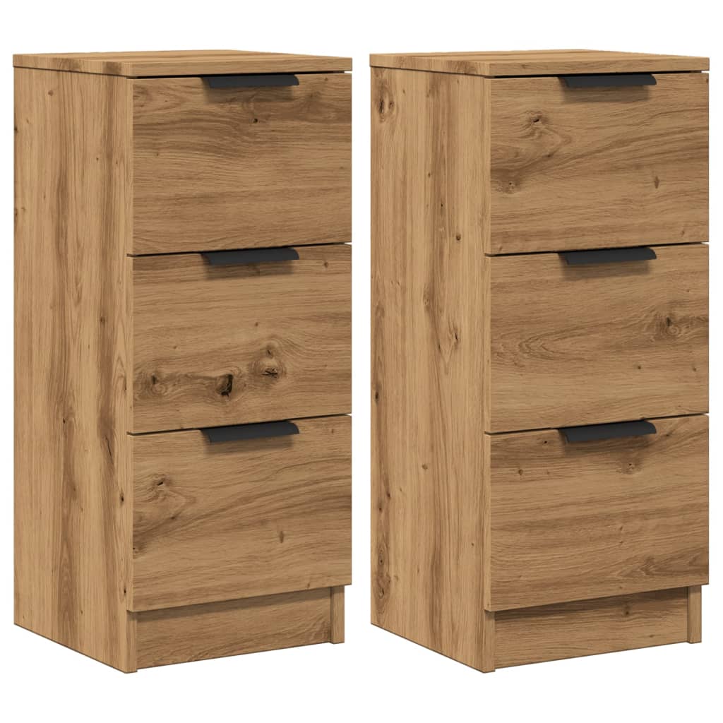 Sideboards 2 Pcs 30X30X70 Cm Engineered Wood
