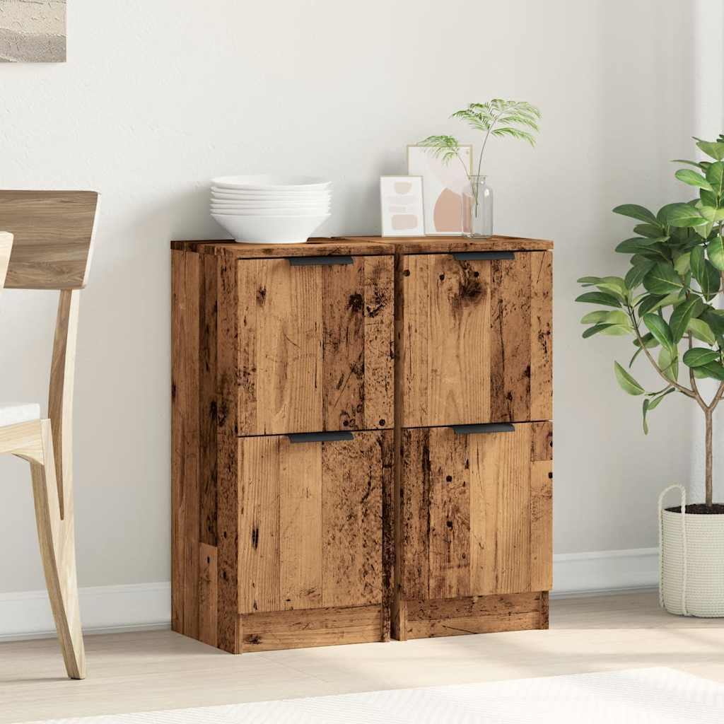 Sideboard Sideboards 2 Pcs 30X30X70 Cm Engineered Wood
