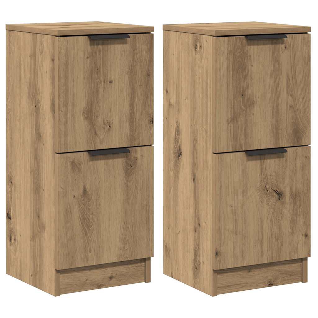 Sideboards 2 Pcs 30X30X70 Cm Engineered Wood