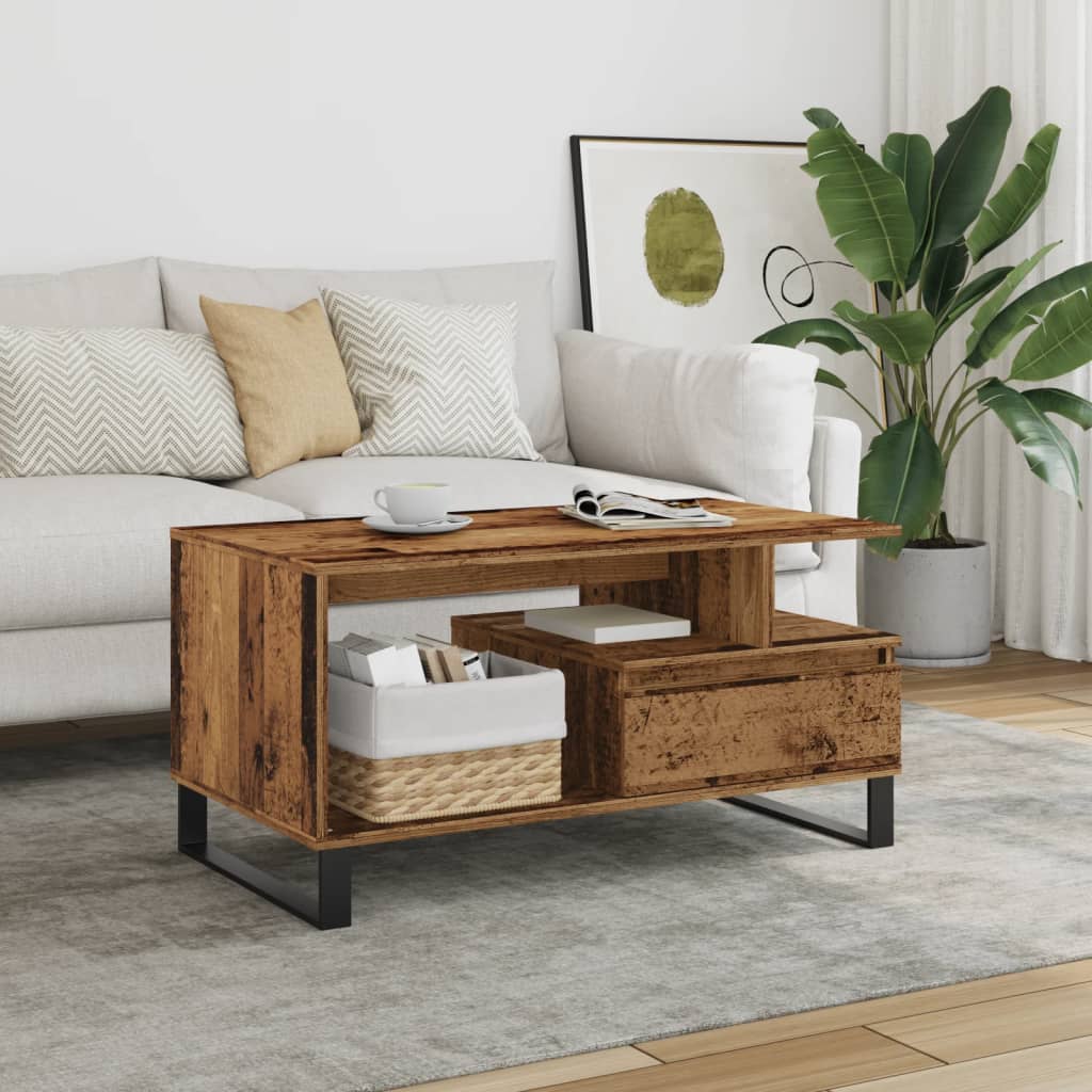 Coffee Table 90X49X45 Cm Engineered Wood