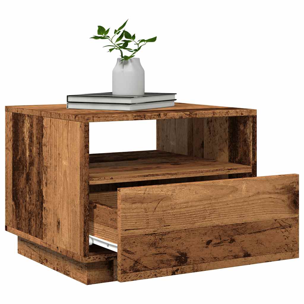 Coffee Table With Led Lights 50X49X40 Cm