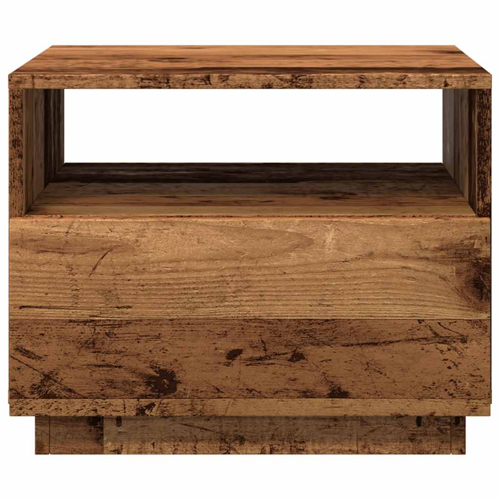 Coffee Table With Led Lights 50X49X40 Cm