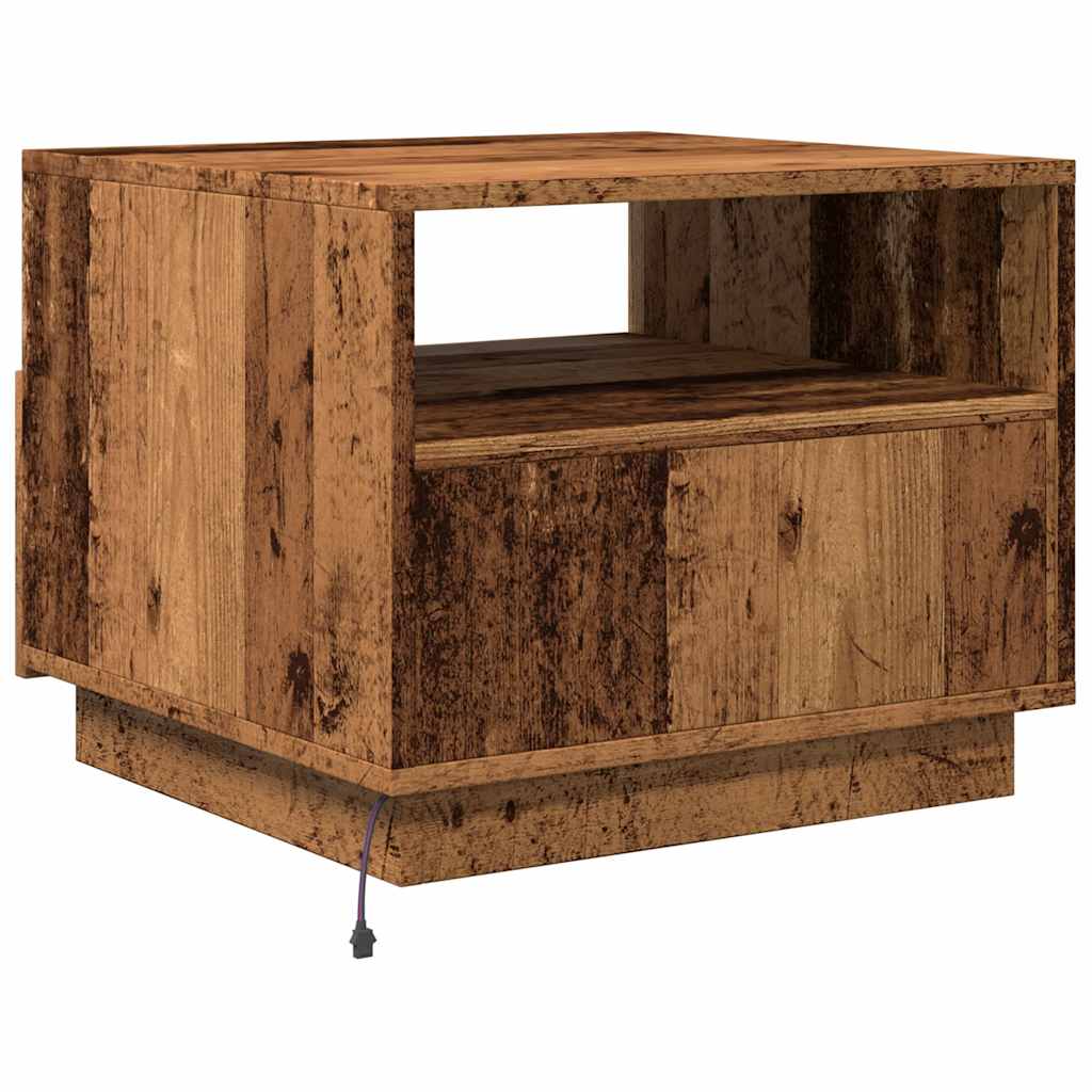 Coffee Table With Led Lights 50X49X40 Cm