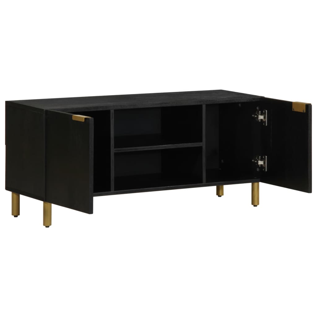 Tv Cabinet Black 105X33X46 Cm Engineered Wood