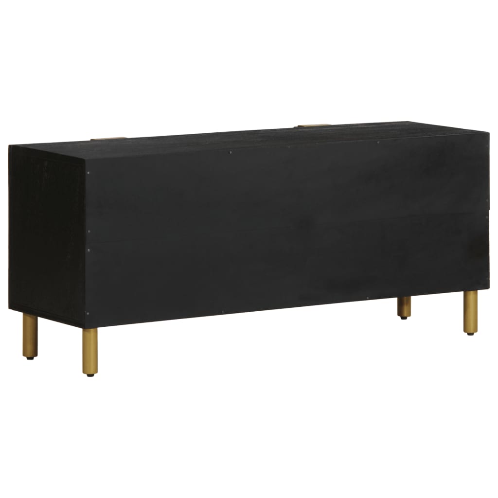 Tv Cabinet Black 105X33X46 Cm Engineered Wood