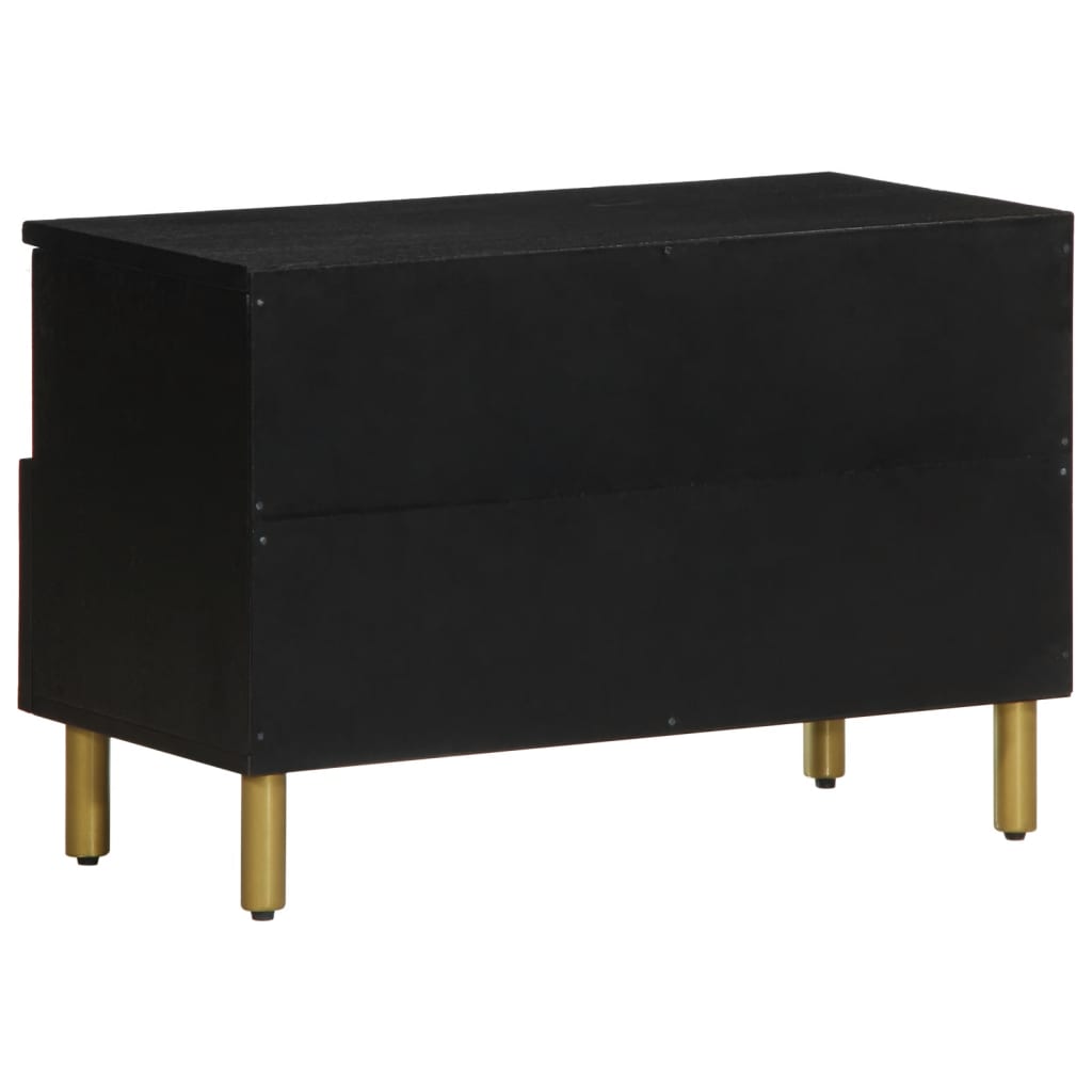 Tv Cabinet Black 70X33X46 Cm Engineered Wood