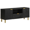 Tv Cabinet Black 105X33X46 Cm Engineered Wood