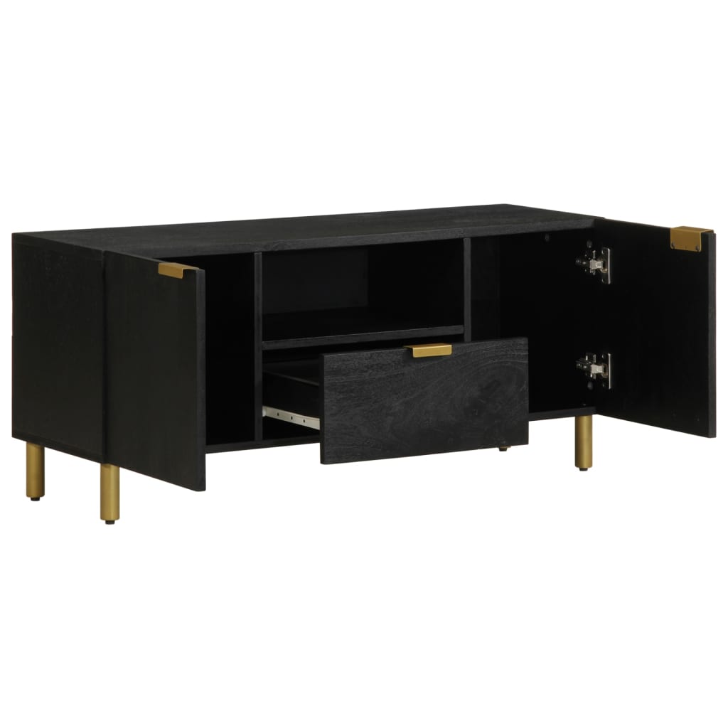 Tv Cabinet Black 105X33X46 Cm Engineered Wood