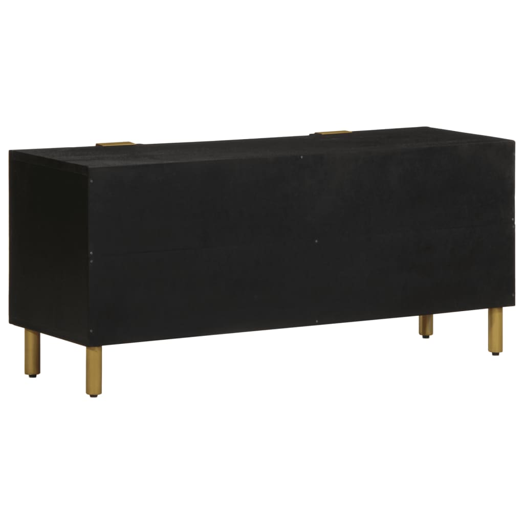 Tv Cabinet Black 105X33X46 Cm Engineered Wood