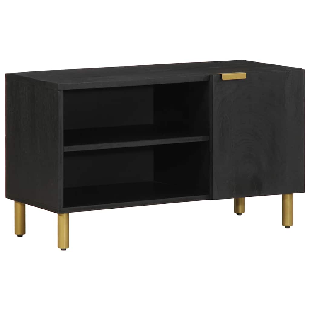 Media Storage Cabinet Tv Black 80X33X46 Cm Engineered Wood solid mango wood 80 c